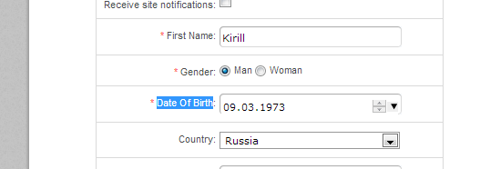 Date of birth